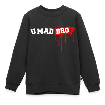 BRO? - Kinder Premium Organic Sweatshirt - Schwarz - Vorne - AI Model Kid Female (0cm)