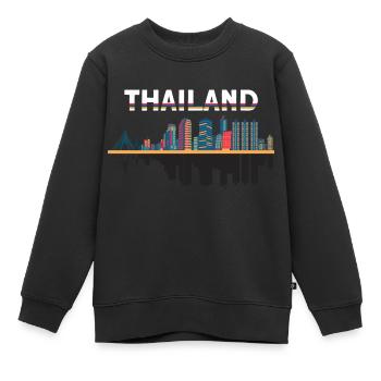 Thailand - Kinder Premium Organic Sweatshirt - Schwarz - Vorne - AI Model Kid Female (0cm)
