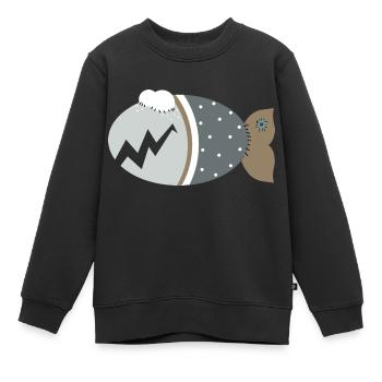 Kuschelfisch Zombiefisch grau, für Kinder - Kinder Premium Organic Sweatshirt - Schwarz - Vorne - AI Model Kid Female (0cm)