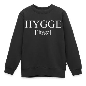 Hygge - Tradition danoise - Attitude à l’égard de la vie - Nice - Sweat Premium enfant bio - noir - Devant - AI Model Kid Female (0cm)