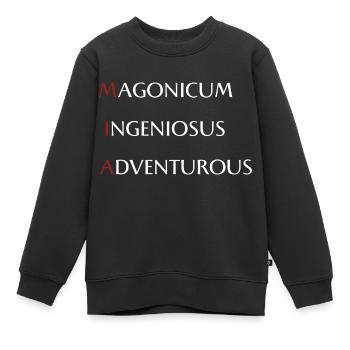 Mia - Kinder Premium Organic Sweatshirt - Schwarz - Vorne - AI Model Kid Female (0cm)