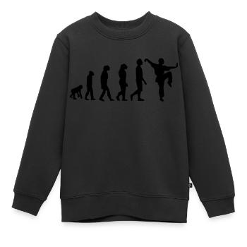 KUNG FU - Kinder Premium Organic Sweatshirt - Schwarz - Vorne - AI Model Kid Female (0cm)