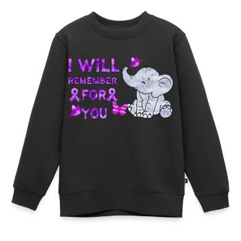 Alzheimer Krankheit Gehirn Vergessen Vergesslich - Kinder Premium Organic Sweatshirt - Schwarz - Vorne - AI Model Kid Female (0cm)