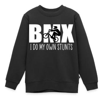 bmx je fais mes propres cascades - Sweat Premium enfant bio - noir - Devant - AI Model Kid Female (0cm)