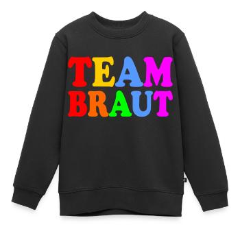 Team braut - Kinder Premium Organic Sweatshirt - Schwarz - Vorne - AI Model Kid Female (0cm)