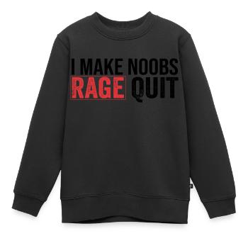 Ich mache Noobs Ragequit - Kinder Premium Organic Sweatshirt - Schwarz - Vorne - AI Model Kid Female (0cm)