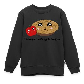 pomme à ma tarte - Sweat Premium enfant bio - noir - Devant - AI Model Kid Female (0cm)