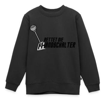 Rettet die Handschalter - Kinder Premium Organic Sweatshirt - Schwarz - Vorne - AI Model Kid Female (0cm)