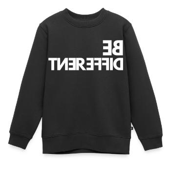 Être différent - Sweat Premium enfant bio - noir - Devant - AI Model Kid Female (0cm)