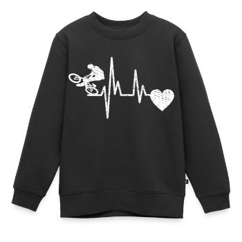Radeln Fahrradtour Fahrrad Mountainbike Radfahren - Kinder Premium Organic Sweatshirt - Schwarz - Vorne - AI Model Kid Female (0cm)