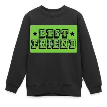 Best friend gruen tshirt - Kinder Premium Organic Sweatshirt - Schwarz - Vorne - AI Model Kid Female (0cm)