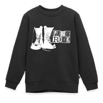 PunkRock - Kinder Premium Organic Sweatshirt - Schwarz - Vorne - AI Model Kid Female (0cm)