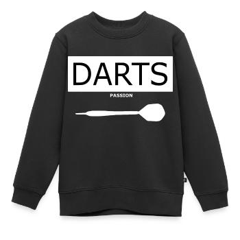 Darts Passion Geschenk Geburtstag Idee WM - Kinder Premium Organic Sweatshirt - Schwarz - Vorne - AI Model Kid Female (0cm)
