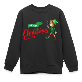 Onze - Sweat Premium enfant bio - noir - Devant - AI Model Kid Female (0cm)