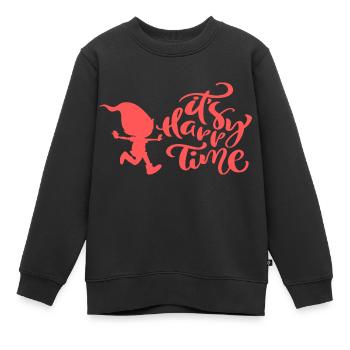 Onze - Sweat Premium enfant bio - noir - Devant - AI Model Kid Female (0cm)