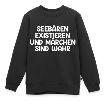 Seebären Serie Spruch Geschenk - Kinder Premium Organic Sweatshirt - Schwarz - Vorne - AI Model Kid Female (0cm)