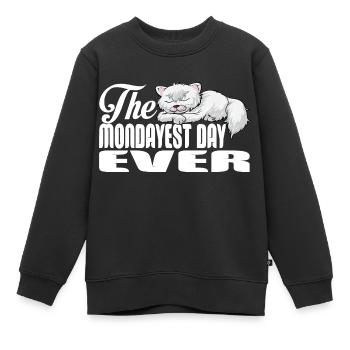 The Mondayest Day ever - Kinder Premium Organic Sweatshirt - Schwarz - Vorne - AI Model Kid Female (0cm)