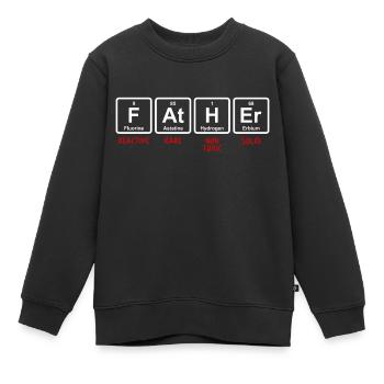 TABLEAU PÉRIODIQUE DU PÈRE - Sweat Premium enfant bio - noir - Devant - AI Model Kid Female (0cm)