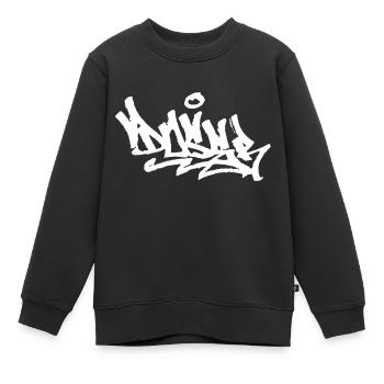 "DOSER" Graffiti Handstyle - Kinder Premium Organic Sweatshirt - Schwarz - Vorne - AI Model Kid Female (0cm)