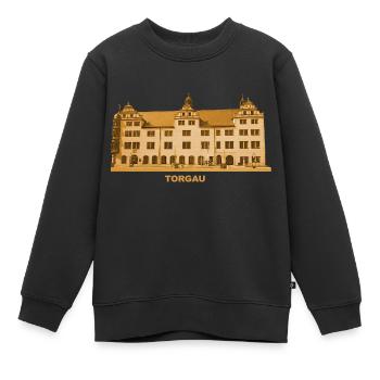 Torgau Town Hall Elbe Saxony North Saxony - Kids Premium Organic Sweatshirt - black - Front - AI Model Kid Female (0cm)