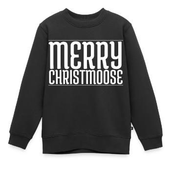 Cadeau de Noël Tshirt Dinosaure Bois Attention - Sweat Premium enfant bio - noir - Devant - AI Model Kid Female (0cm)