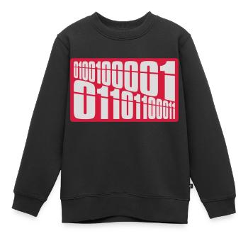 Binär Code Programm Sprache - Kinder Premium Organic Sweatshirt - Schwarz - Vorne - AI Model Kid Female (0cm)