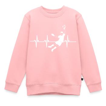 Herzschlag des Torhüters - Kinder Premium Organic Sweatshirt - Rosa - Vorne - AI Model Kid Female (0cm)