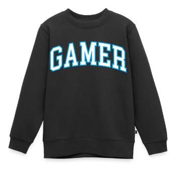 JOUEUR - Sweat Premium enfant bio - noir - Devant - AI Model Kid Female (0cm)