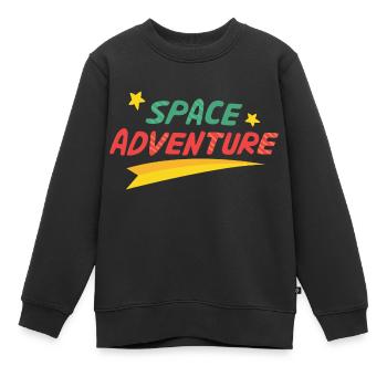 Weltraumabenteuer - Kinder Premium Organic Sweatshirt - Schwarz - Vorne - AI Model Kid Female (0cm)