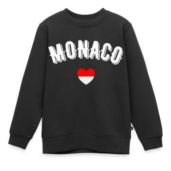 Monaco - Sweat Premium enfant bio - noir - Devant - AI Model Kid Female (0cm)