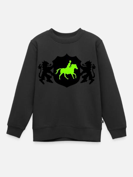 Reiten - Kinder Premium Organic Sweatshirt - Schwarz