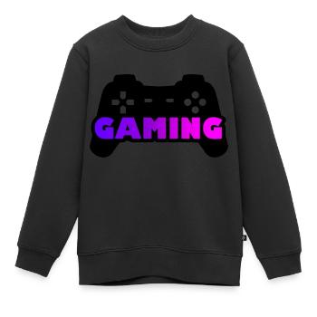 Gaming-Joystick lila rosa - Kinder Premium Organic Sweatshirt - Schwarz - Vorne - AI Model Kid Female (0cm)