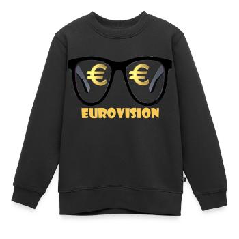 Brille EURO - Kinder Premium Organic Sweatshirt - Schwarz - Vorne - AI Model Kid Female (0cm)