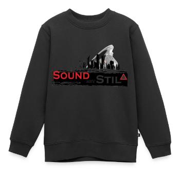 Sound mit Stil Skyline - Kinder Premium Organic Sweatshirt - Schwarz - Vorne - AI Model Kid Female (0cm)
