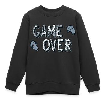 game over - Sweat Premium enfant bio - noir - Devant - AI Model Kid Female (0cm)