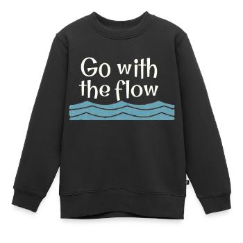 Suivez le courant - Sweat Premium enfant bio - noir - Devant - AI Model Kid Female (0cm)