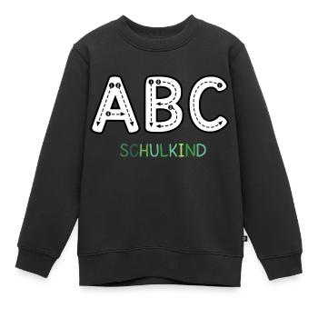 ABC Schulkind - Kinder Premium Organic Sweatshirt - Schwarz - Vorne - AI Model Kid Female (0cm)
