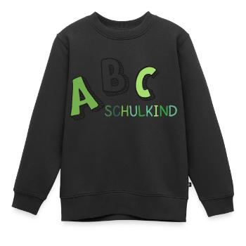 ABC Écolier vert blanc - Sweat Premium enfant bio - noir - Devant - AI Model Kid Female (0cm)