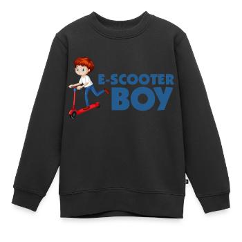 E-Scooter Roller Scooter - Sweat Premium enfant bio - noir - Devant - AI Model Kid Female (0cm)