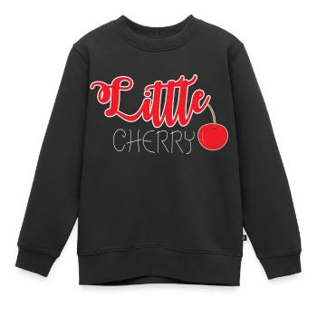 Little Cherry - Kids Premium Organic Sweatshirt - black - Front - AI Model Kid Female (0cm)