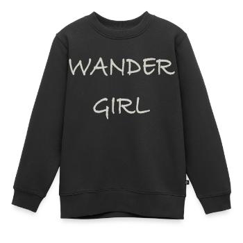 Wander Girl - Kinder Premium Organic Sweatshirt - Schwarz - Vorne - AI Model Kid Female (0cm)