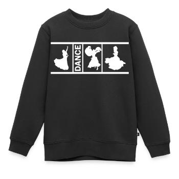 Danse Danse Musique - Sweat Premium enfant bio - noir - Devant - AI Model Kid Female (0cm)
