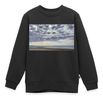 Clouds - Kids Premium Organic Sweatshirt - black - Front - AI Model Kid Female (0cm)