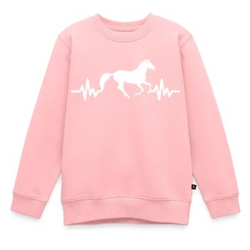 Heartbeat - Étalon Cheval Jument Ross Equestrian - Sweat Premium enfant bio - rose - Devant - AI Model Kid Female (0cm)