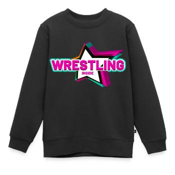 Wrestling Star à l’intérieur - Sweat Premium enfant bio - noir - Devant - AI Model Kid Female (0cm)