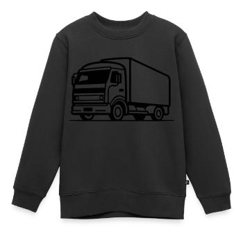 Camionneur Camion Camion - Sweat Premium enfant bio - noir - Devant - AI Model Kid Female (0cm)