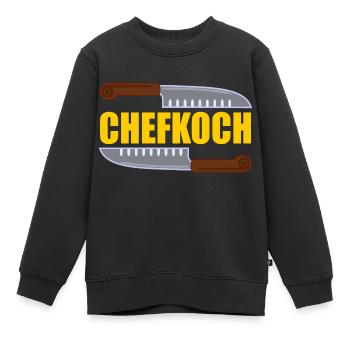 Chefkoch - Kinder Premium Organic Sweatshirt - Schwarz - Vorne - AI Model Kid Female (0cm)