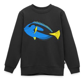 paletten doktorfisch aquarium fisch - Kinder Premium Organic Sweatshirt - Schwarz - Vorne - AI Model Kid Female (0cm)