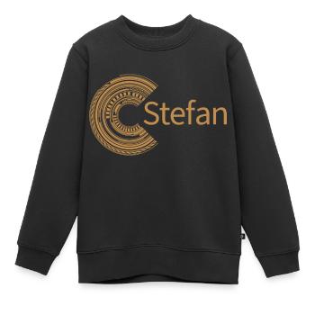 Für Stefan - Kinder Premium Organic Sweatshirt - Schwarz - Vorne - AI Model Kid Female (0cm)