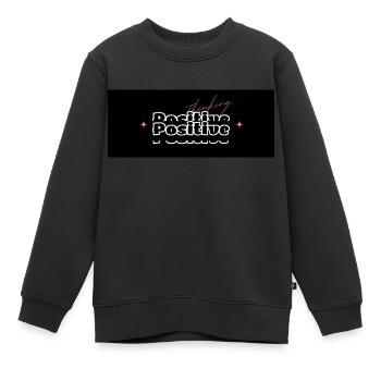 Penser positivement - Sweat Premium enfant bio - noir - Devant - AI Model Kid Female (0cm)